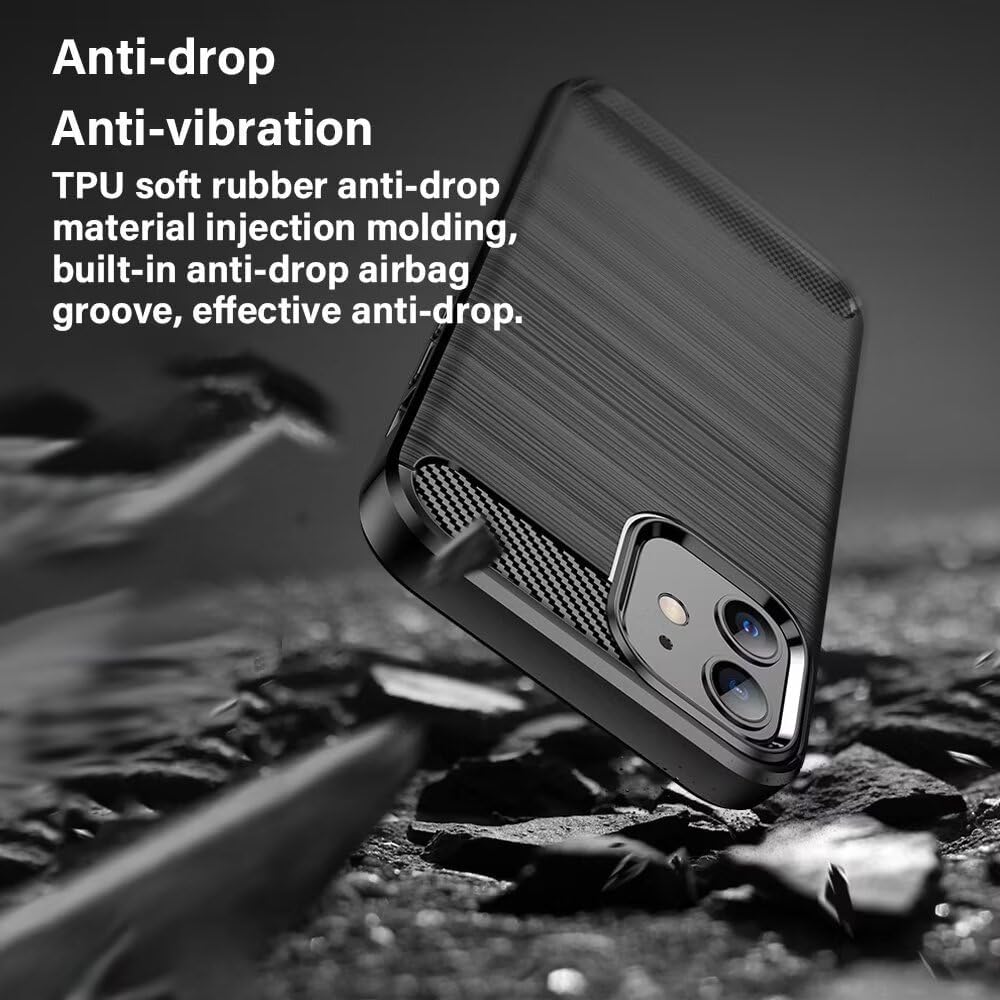 Husa pentru Oppo A6 4G - Techsuit Carbon Silicone - Black