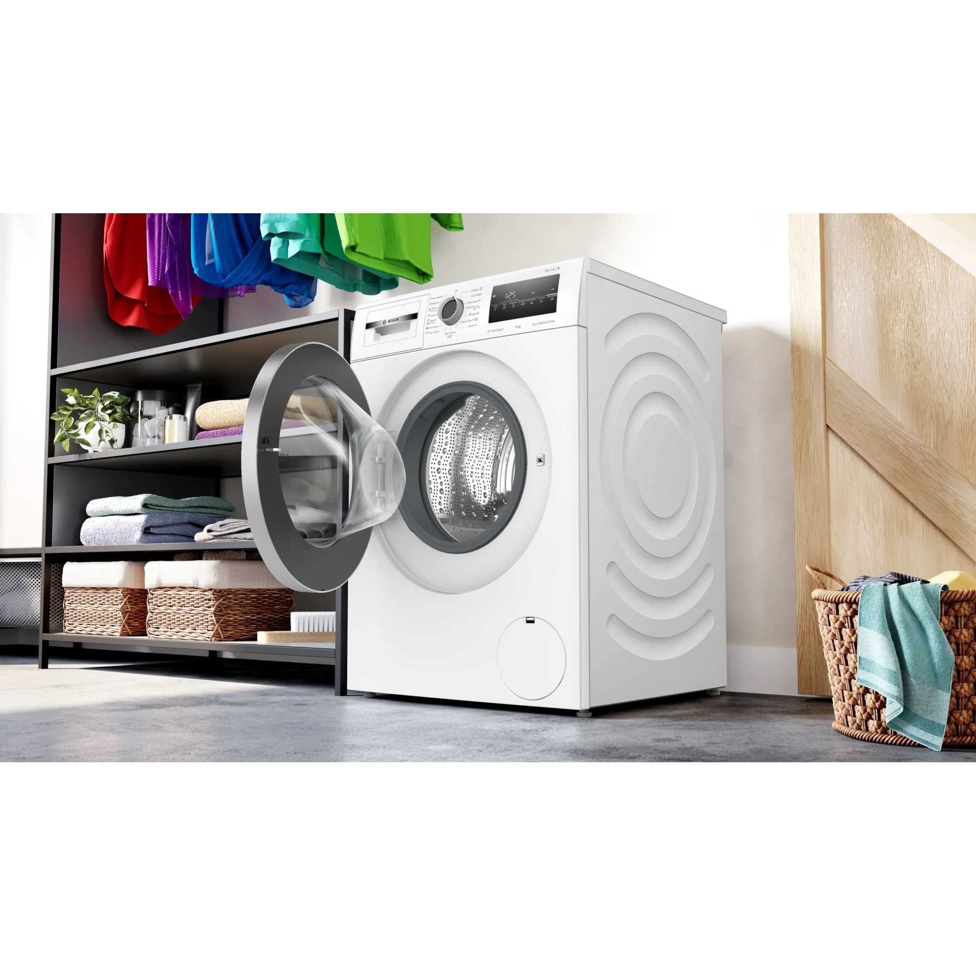 RESIGILAT: Masina de spalat rufe Bosch WAN28266BY, 8 kg, 1400 RPM, Clasa A, EcoSilence Drive, Alb