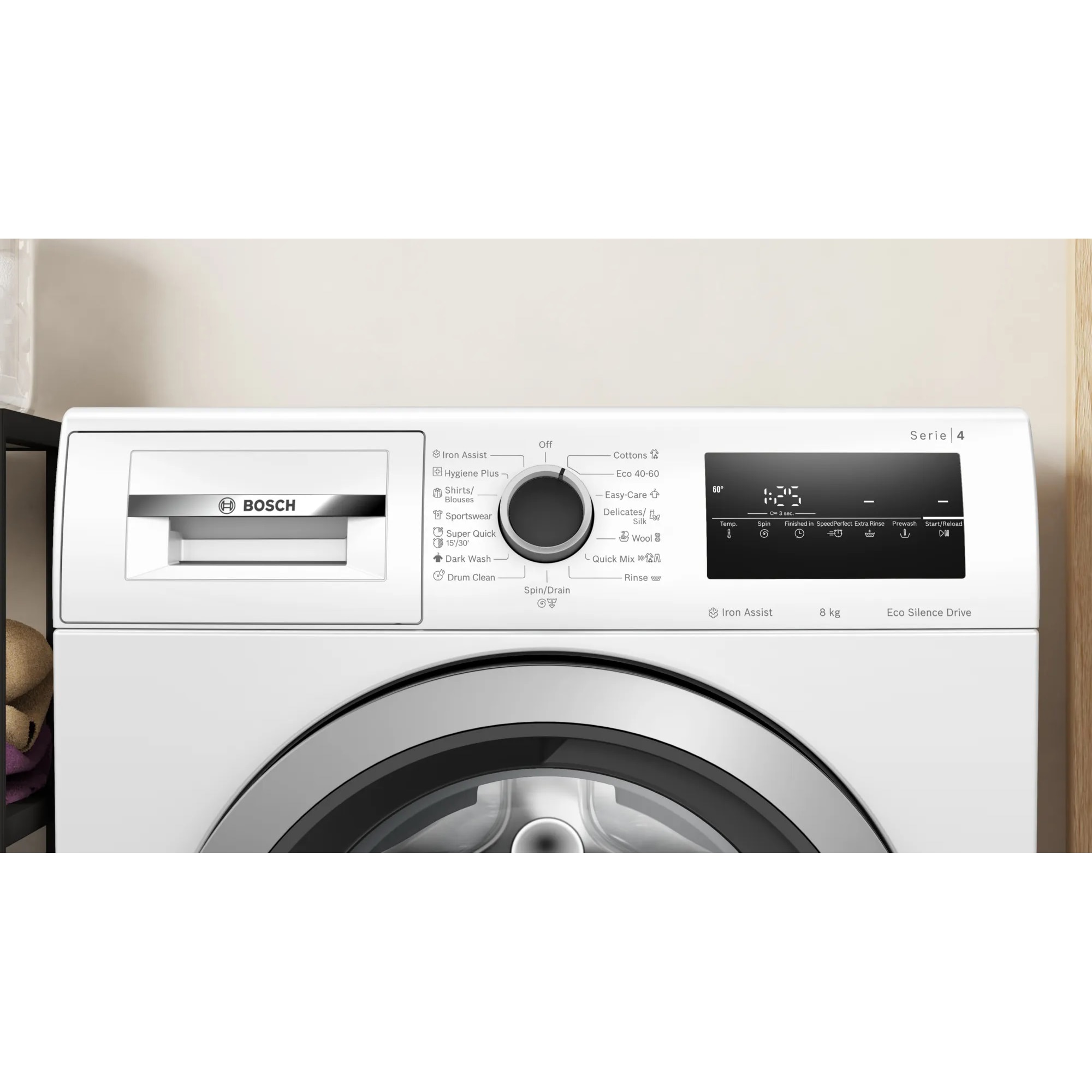 RESIGILAT: Masina de spalat rufe Bosch WAN28266BY, 8 kg, 1400 RPM, Clasa A, EcoSilence Drive, Alb