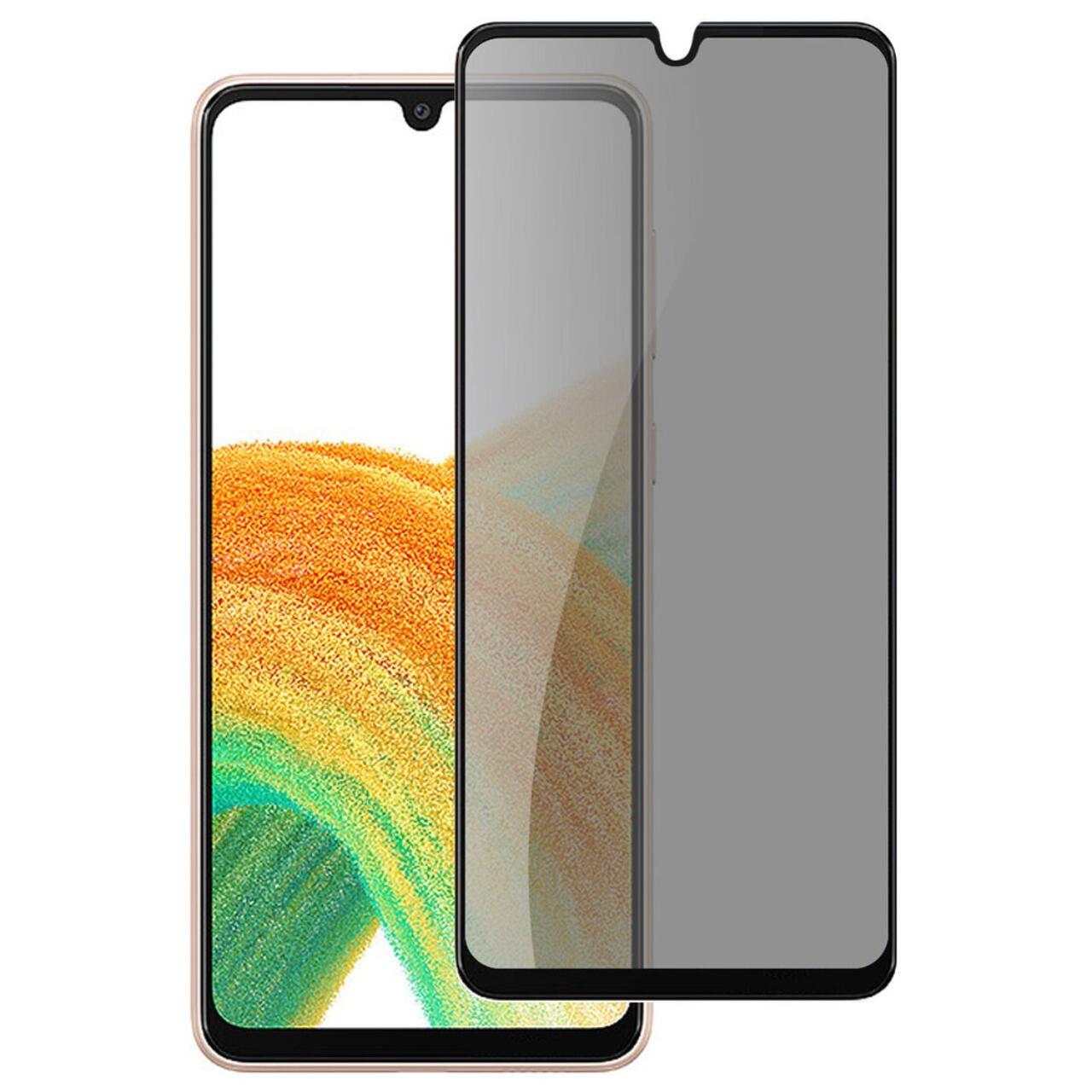 Folie de protectie Lemontti pentru Samsung Galaxy A25 5G Sticla Privacy Full Fit, Negru