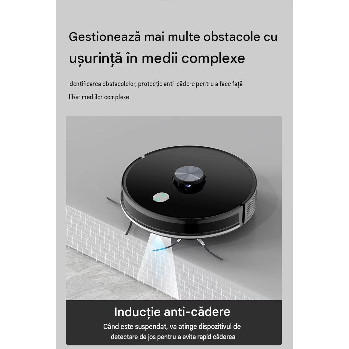 Robot aspirator LiDAR Arvada® SmartClean A8S, aspirare si mop 3 in 1, 4500 Pa, Wi-Fi, aplicatie Tuya, baterie 5200 mAh, autonomie 90–120 min, alb
