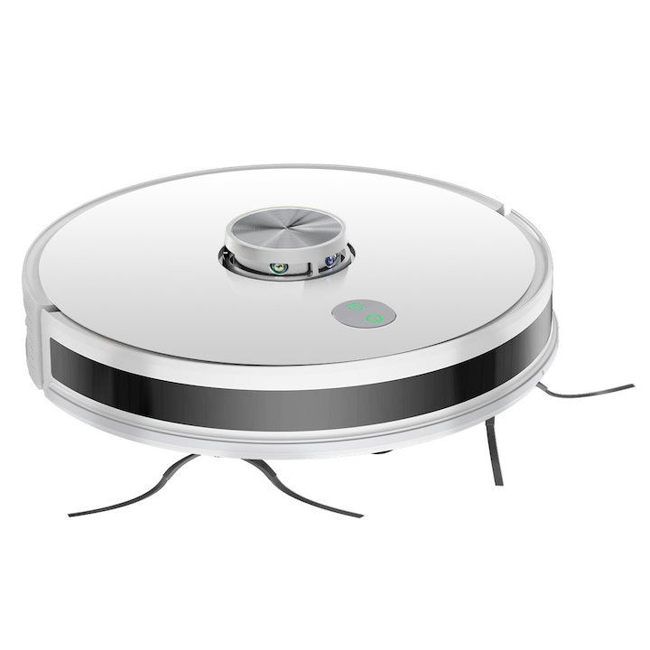 Robot aspirator LiDAR Arvada® SmartClean A8S, aspirare si mop 3 in 1, 4500 Pa, Wi-Fi, aplicatie Tuya, baterie 5200 mAh, autonomie 90–120 min, alb