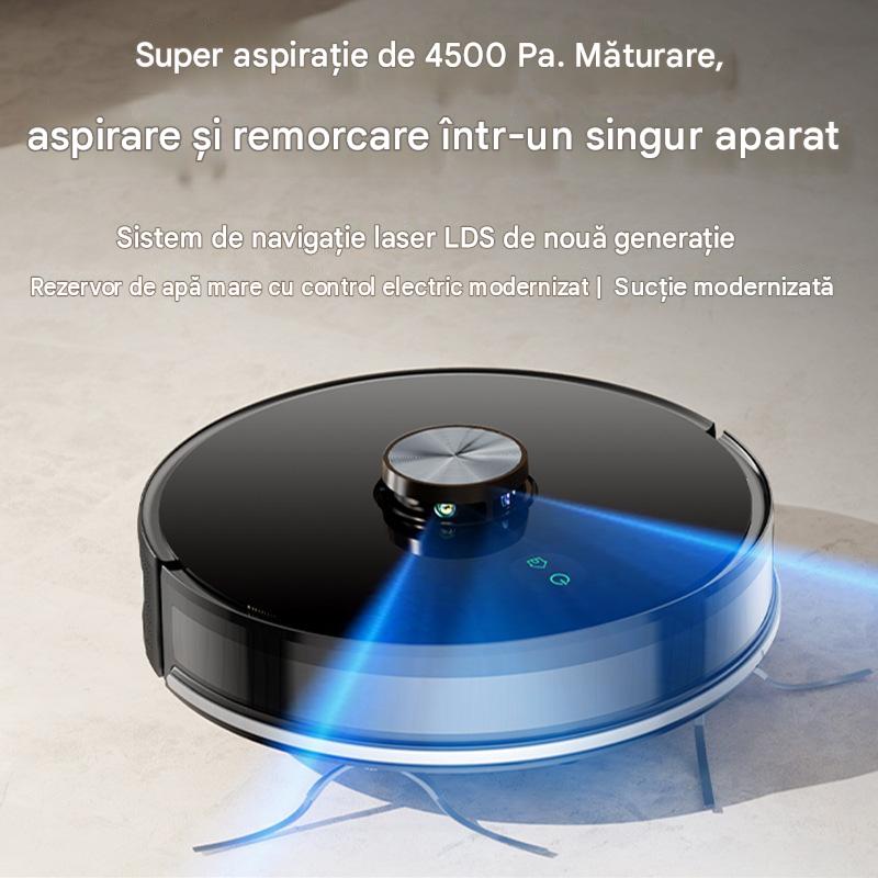 Robot aspirator LiDAR Arvada® SmartClean A8S, aspirare si mop 3 in 1, 4500 Pa, Wi-Fi, aplicatie Tuya, baterie 5200 mAh, autonomie 90–120 min, alb