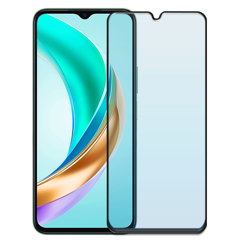 Folie din sticla securizata pentru Honor X6b, HAMSTERBOX Glass Shield, Protectie completa ecran, Full face, Aplicare rapida, Case Friendly, Transparenta