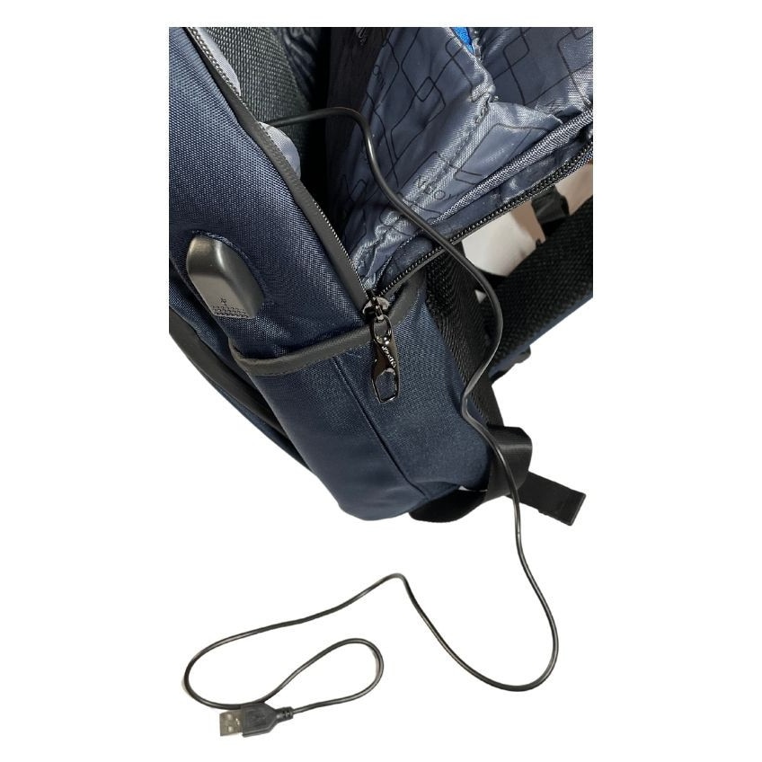 Ghiozdan Smart cu USB 26B, bleumarin