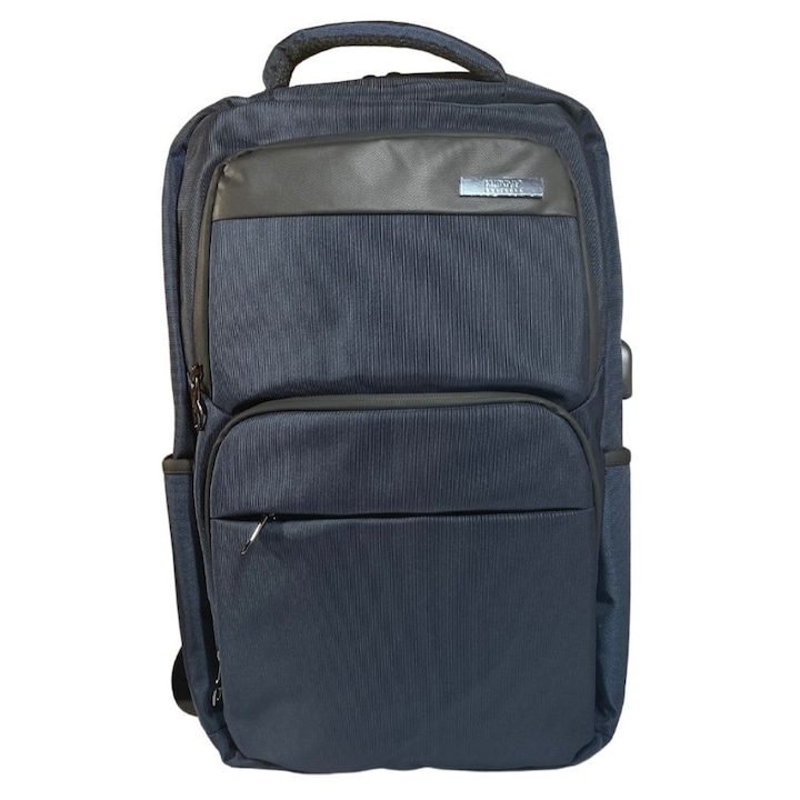 Ghiozdan Smart cu USB 26B, bleumarin