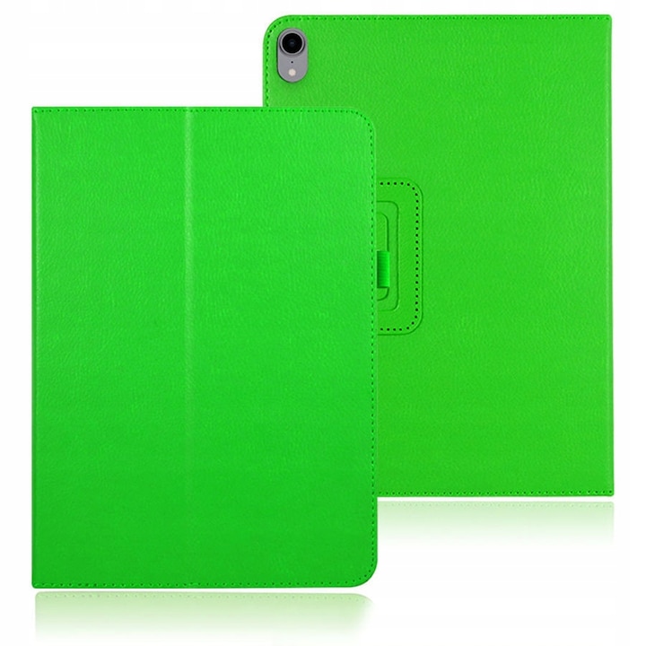 Husa tableta pentru iPad Pro 11 2018, verde, piele ecologica, functie Sleep/Wake Up, set