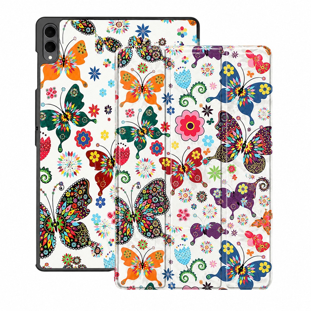 Husa de protectie pentru Samsung Galaxy Tab S11 Ultra / Tab S12 Ultra DaDen FoldPro, Mod stativ, Unghi pana la 65°, Piele ecologica, Butterfly
