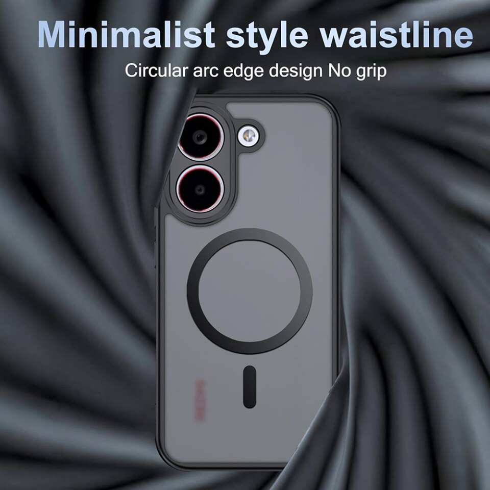 Husa pentru Xiaomi Poco X8 Pro MagSafe, Antisoc, Finisaje Premium, PureFrost, set cu sticker, Negru frost