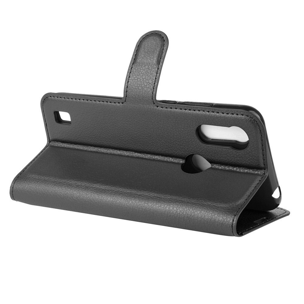 Husa telefon, ERBORD pentru Motorola Moto E6S, piele ecologica, neagra