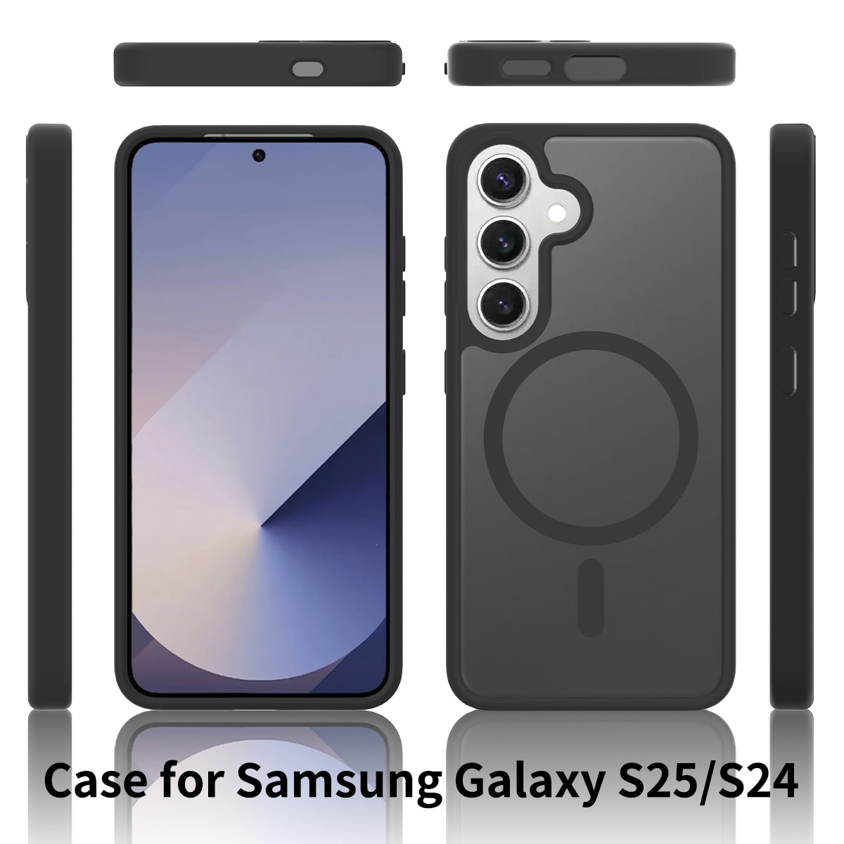Husă pentru telefon, Omelivon, Samsung Galaxy S25, Antisoc, Negru, TPU+PC