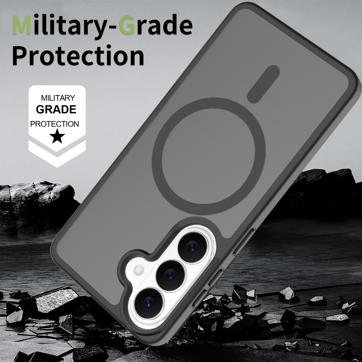 Husă pentru telefon, Omelivon, Samsung Galaxy S25, Antisoc, Negru, TPU+PC