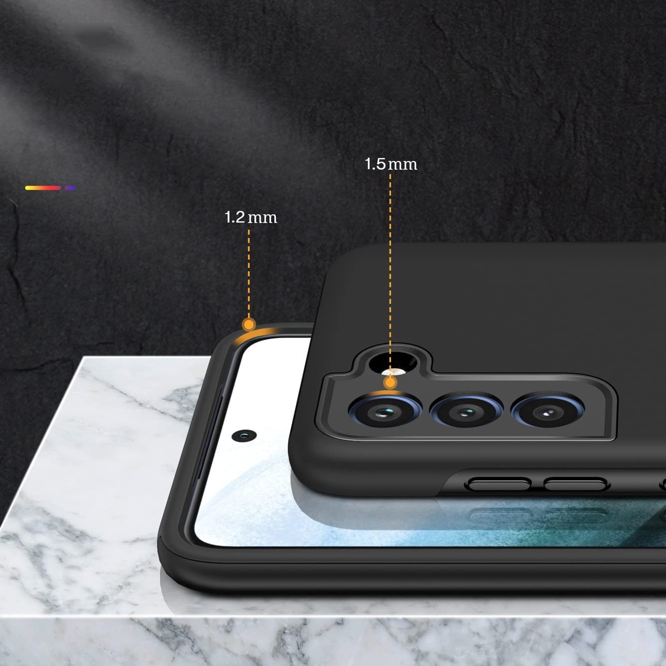 Husa pentru Samsung Galaxy S21 FE, MobileSmart, Hibrid Antisoc, Inel Rotativ 360° Magnetic pentru Suport Auto, Negru