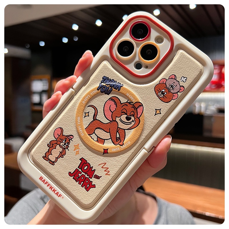 Husa protectie telefon Tom and Jerry, BAFFKKAF, MagSafe, Pentru iPhone 13 Pro Max, Multicolor