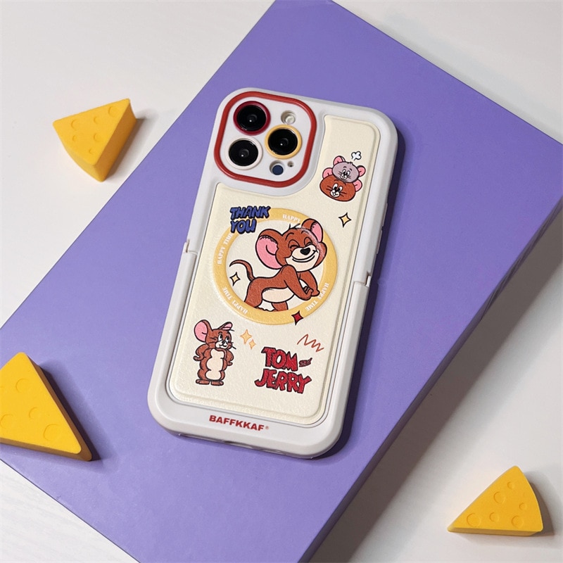 Husa protectie telefon Tom and Jerry, BAFFKKAF, MagSafe, Pentru iPhone 13 Pro Max, Multicolor