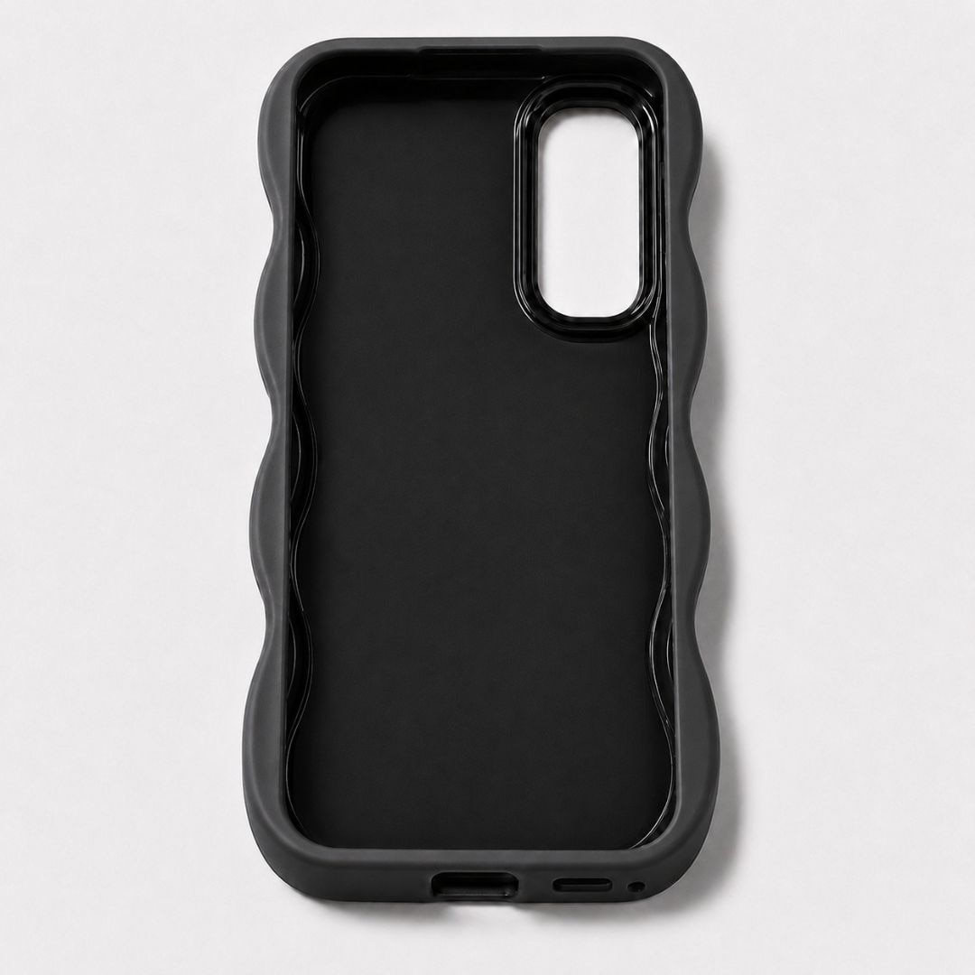 Husa pentru Samsung Galaxy A54 5G, protectie Anti-Soc si design ondulat Candy - Negru