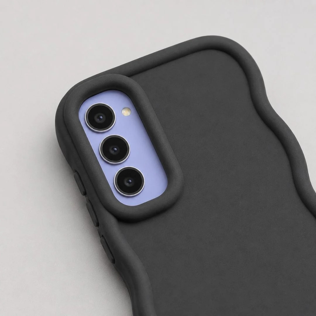 Husa pentru Samsung Galaxy A54 5G, protectie Anti-Soc si design ondulat Candy - Negru