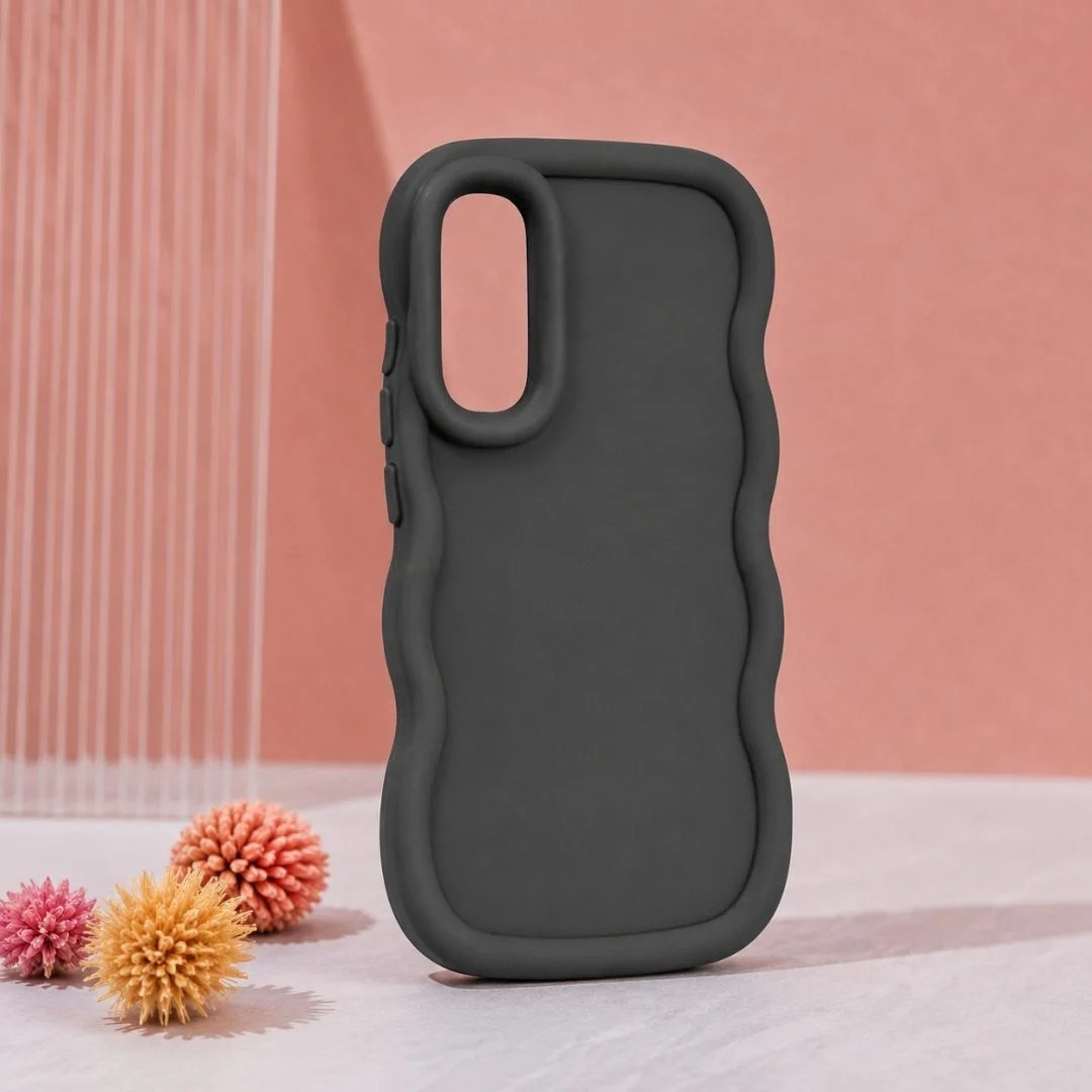 Husa pentru Samsung Galaxy A54 5G, protectie Anti-Soc si design ondulat Candy - Negru