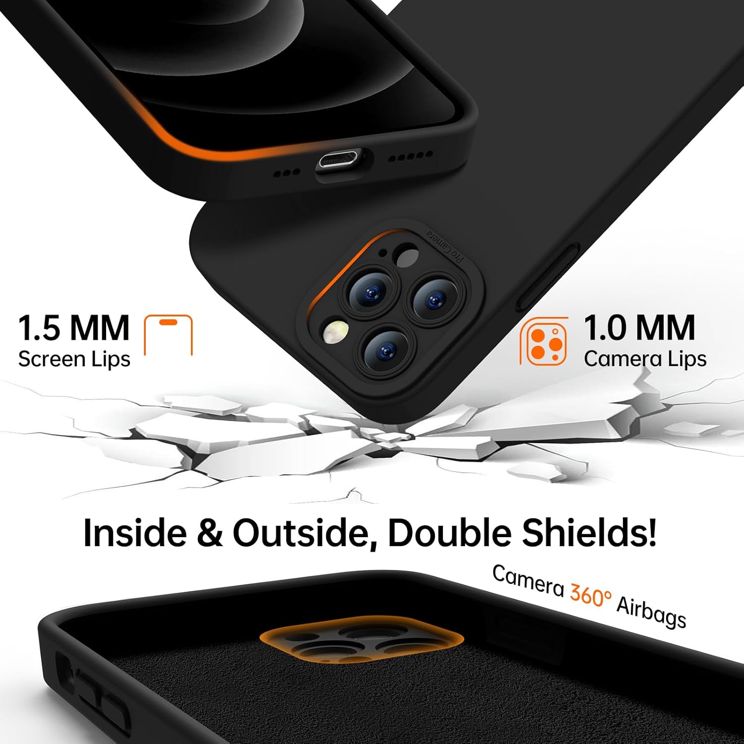 Set 2 Husa pentru iPhone 16 plus, Soft Silicone Premium, Microfibra in Interior, de Protectie, Ultra Slim, pentru Incarcare Wireless, Margini Ridicate pentru Protectia Ecranului si a Camerelor, Vanaxalife®, Alb/ Negru