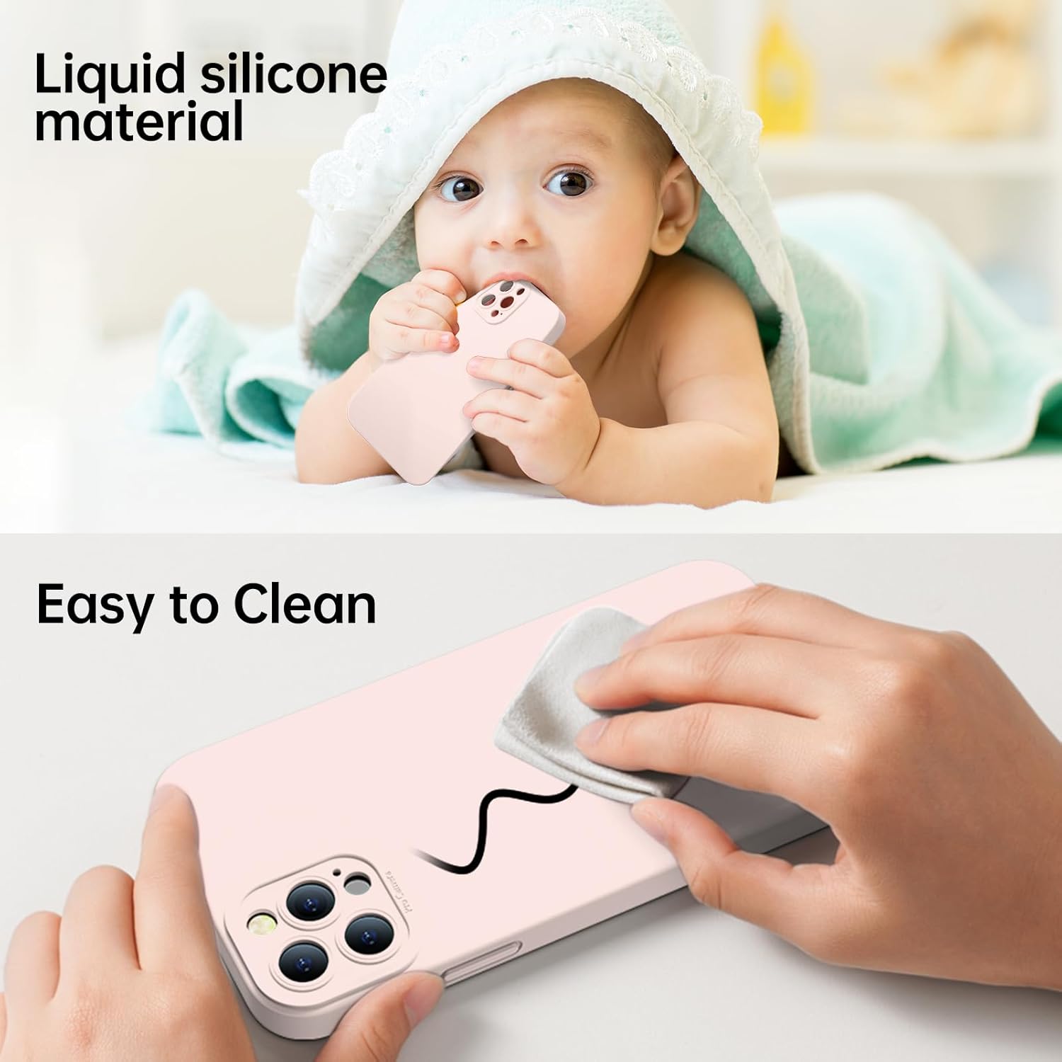 Set 2 Husa pentru iPhone 16 plus, Soft Silicone Premium, Microfibra in Interior, de Protectie, Ultra Slim, pentru Incarcare Wireless, Margini Ridicate pentru Protectia Ecranului si a Camerelor, Vanaxalife®, Alb/ Negru