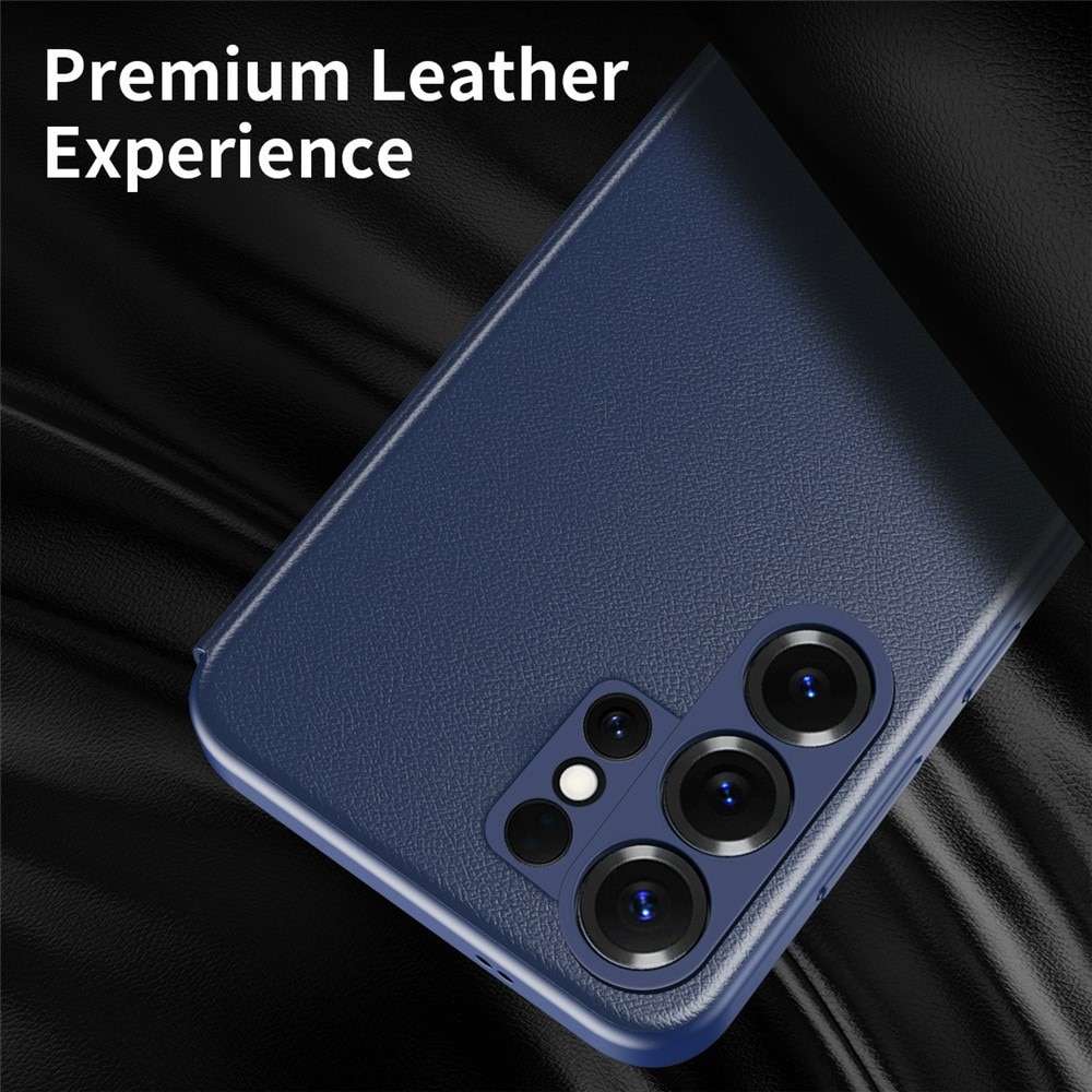 Husa pentru Samsung Galaxy S26 Ultra Smart View din piele, Raspuns apel fara deschidere, Protectie 360°, Inchidere Magnetica, Protectie Sporita, Albastru