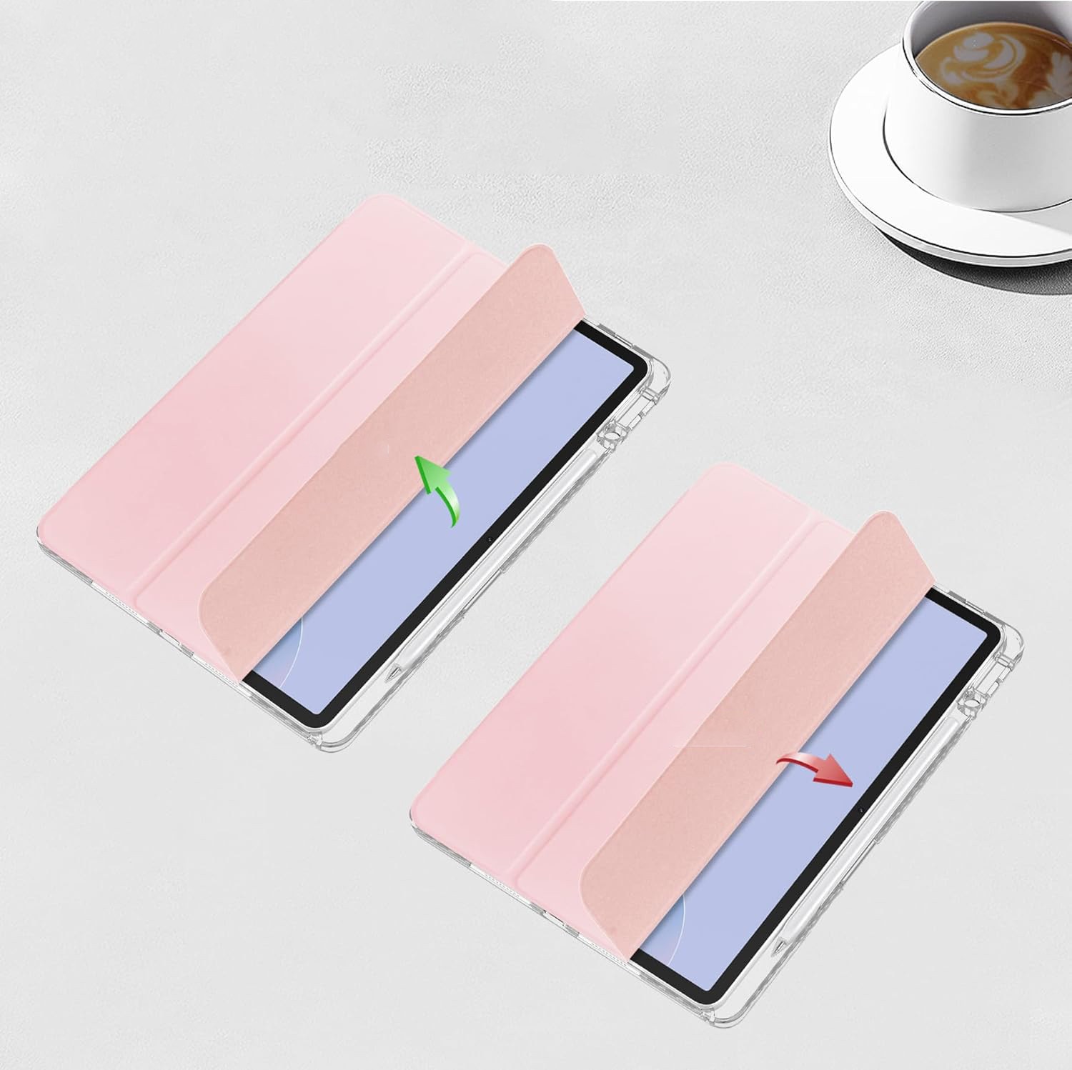 Husa tableta cu clapeta, Supero, roz, pentru Huawei MatePad SE 11 2024, material premium, slot pentru stylus