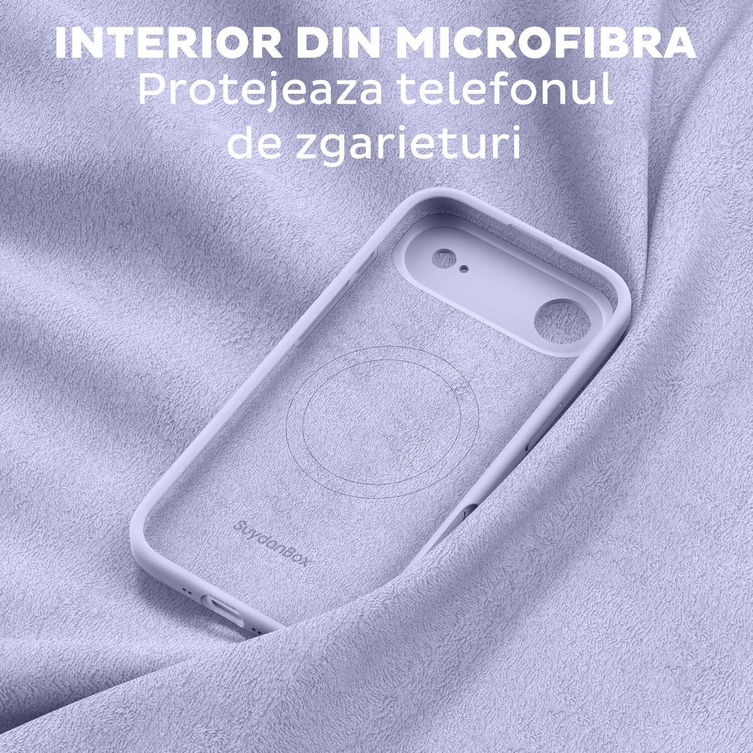 Husa pentru Apple iPhone 17 Air Daden® Silicon SoftFlex, MagSafe, Ultra Slim, Protectie sporita, Interior de microfibra, Mov deschis