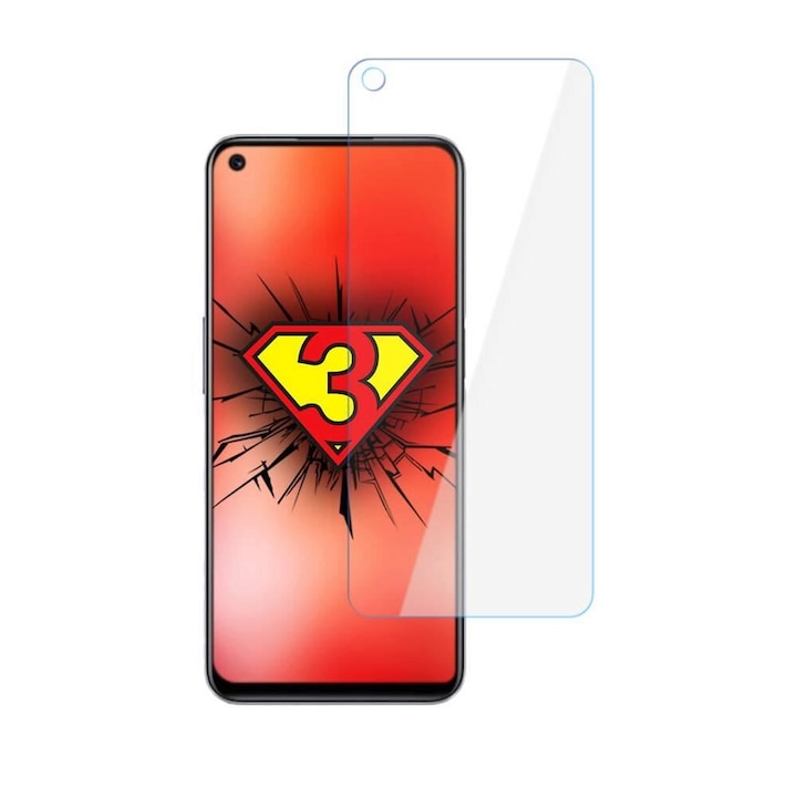 Folie ecran 3MK FlexibleGlass Lite, pentru Realme 9 5G India, Structura hibrida, 6H, 0.16 mm, Transparent