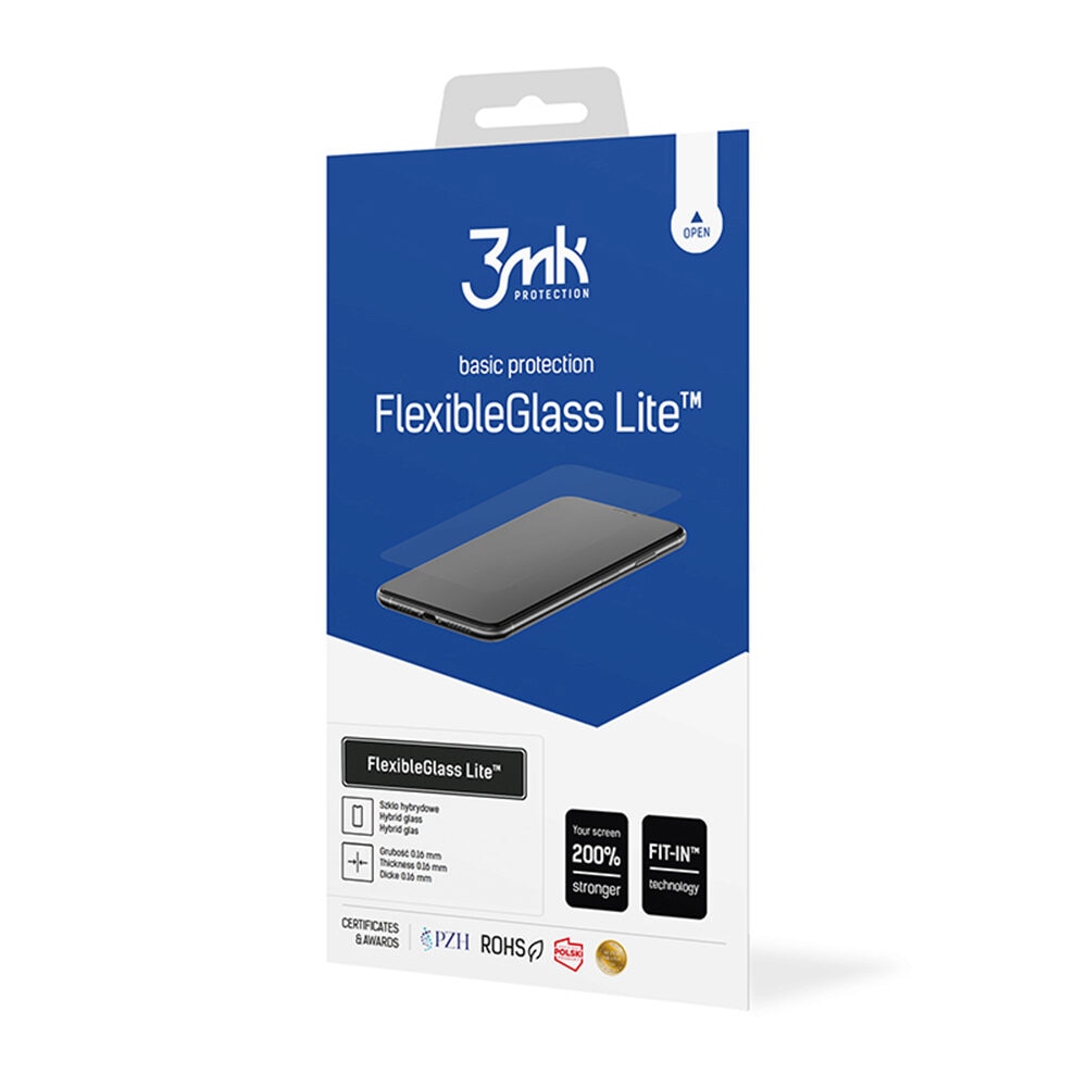 Folie ecran 3MK FlexibleGlass Lite, pentru Realme 9 5G India, Structura hibrida, 6H, 0.16 mm, Transparent
