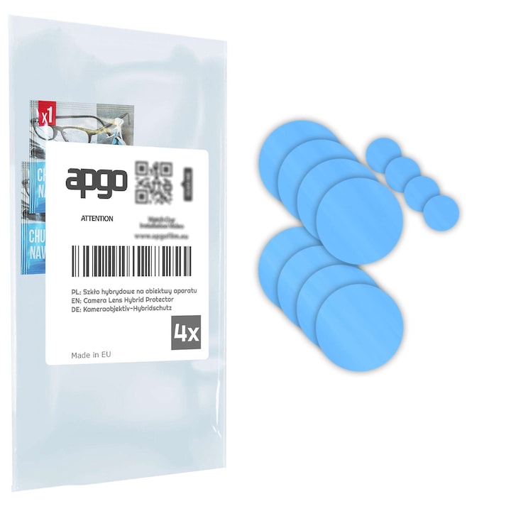 Set de 4 sticle de protectie pentru Oppo Reno 13 FS 5G – apgo, camera sticla pentru obiectivul camerei telefonului, full glue, 9H, anti-zgarieturi