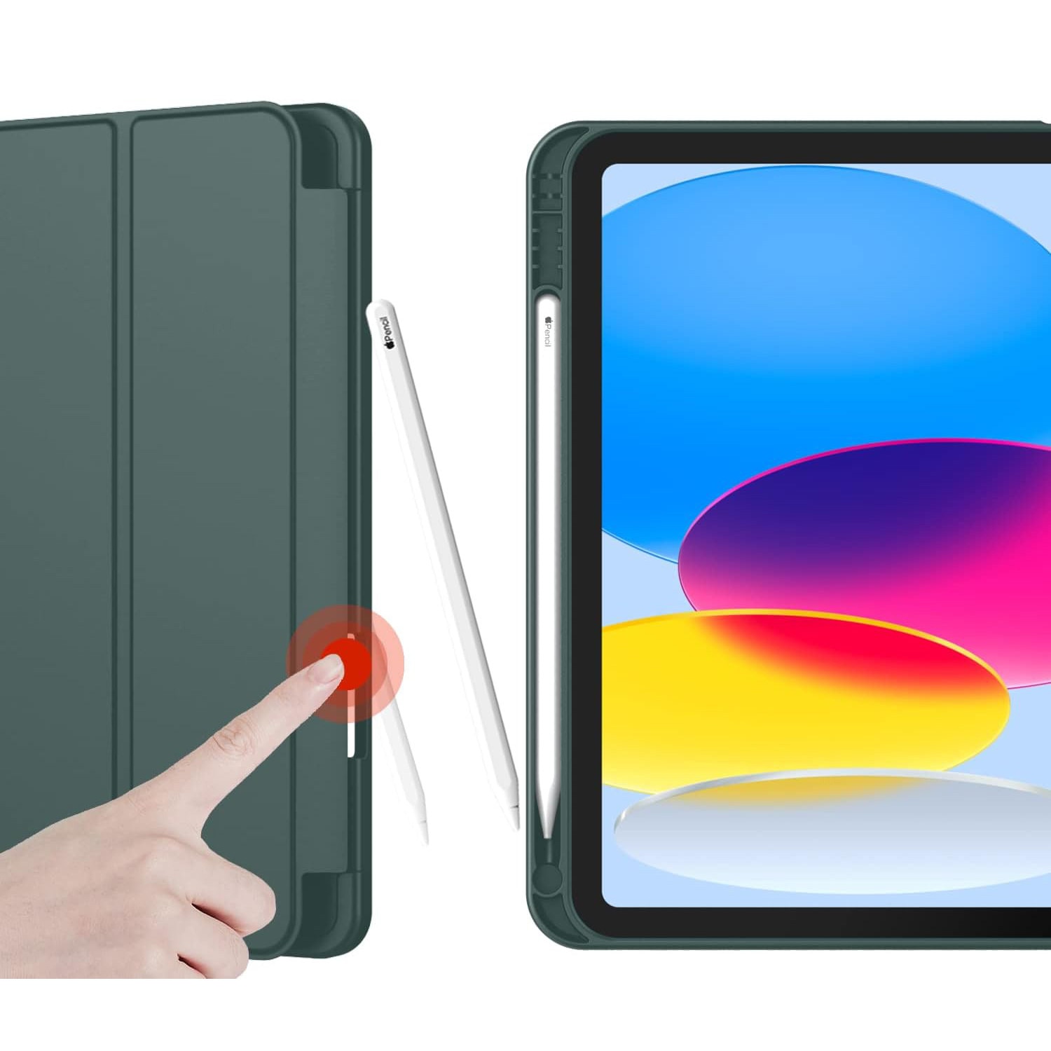 Husa pentru tableta, Supero, compatibil Apple, pentru iPad Air 11" M3/M2 si 10.9" 5/4 Gen (2025/2024/2022/2020), cu spate dur rezistent la zgarieturi, cu suport integrat pentru stylus si clapeta auto-wake/auto-sleep, rabatabila tip stand, decupaje
