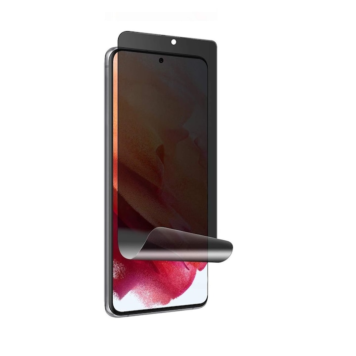 Folie de protectie ecran compatibila cu Samsung S23 Plus, Privacy Hydrogel din silicon, TPU, acopera tot ecranul, transparenta, PlanetPhone®