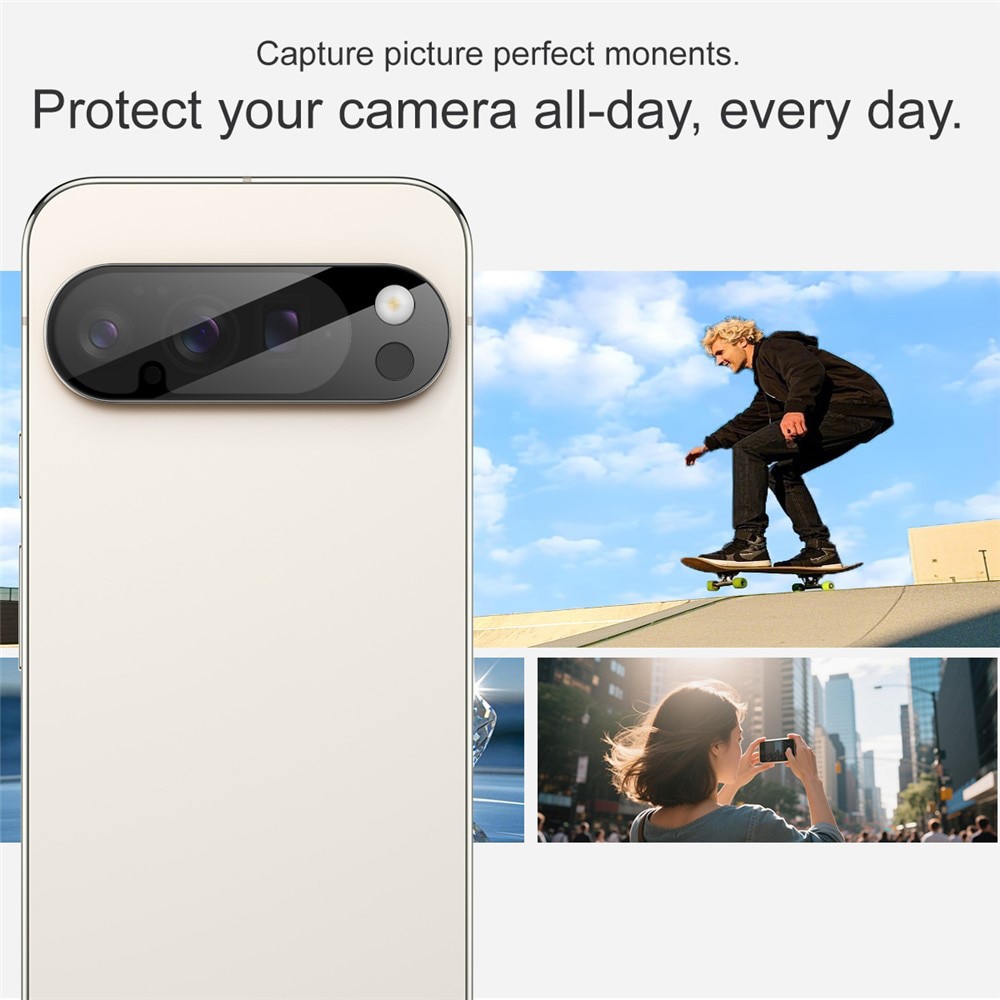 Folie Camera pentru Google Pixel 10 Pro - Techsuit Full Camera Glass - Black