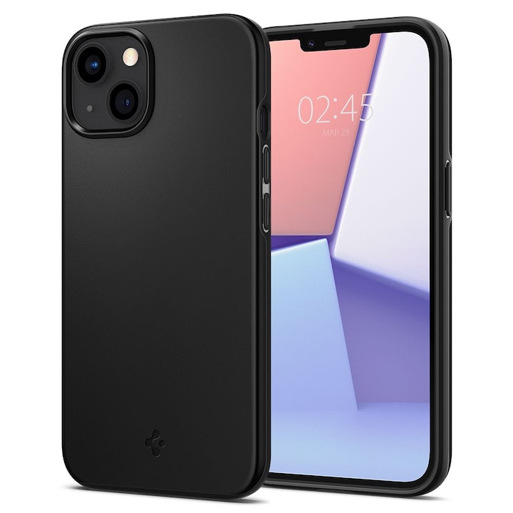 Husa slim Spigen Thin Fit compatibila cu iPhone 13 Mini Black