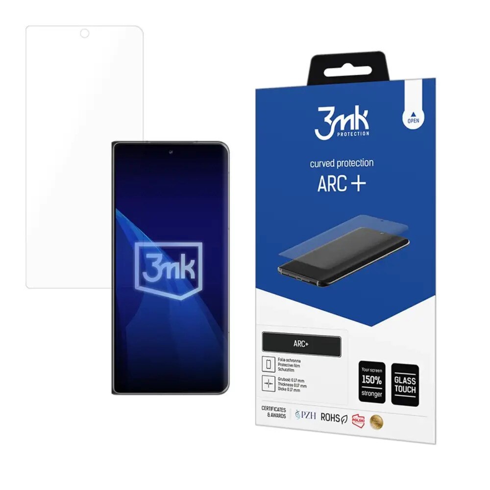 Folie protectie pentru Honor Magic V3, 3MK Arc+, transparenta, auto-regeneranta