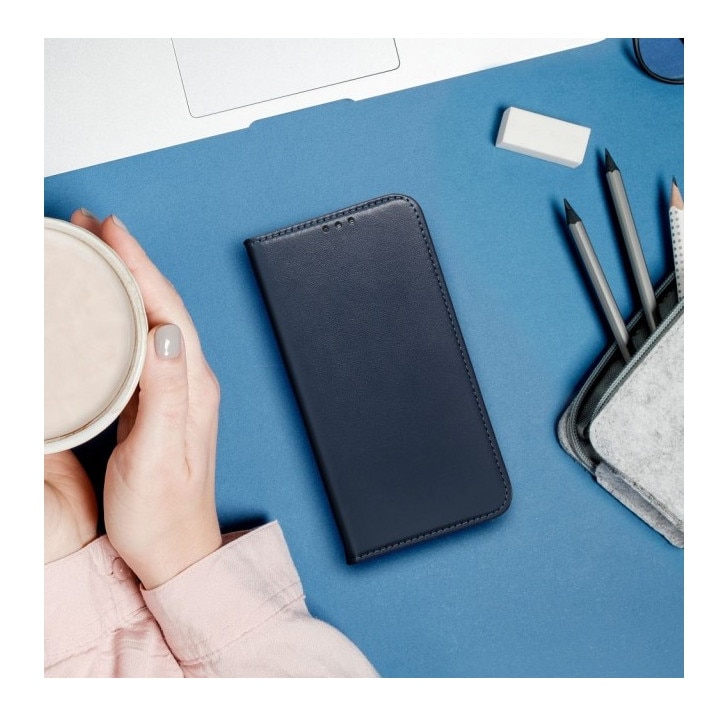 Husa Upzz® Smart Magneto Pentru Samsung Galaxy A17 5G, Inchidere magnetica, Protectie sporita, Navy Blue
