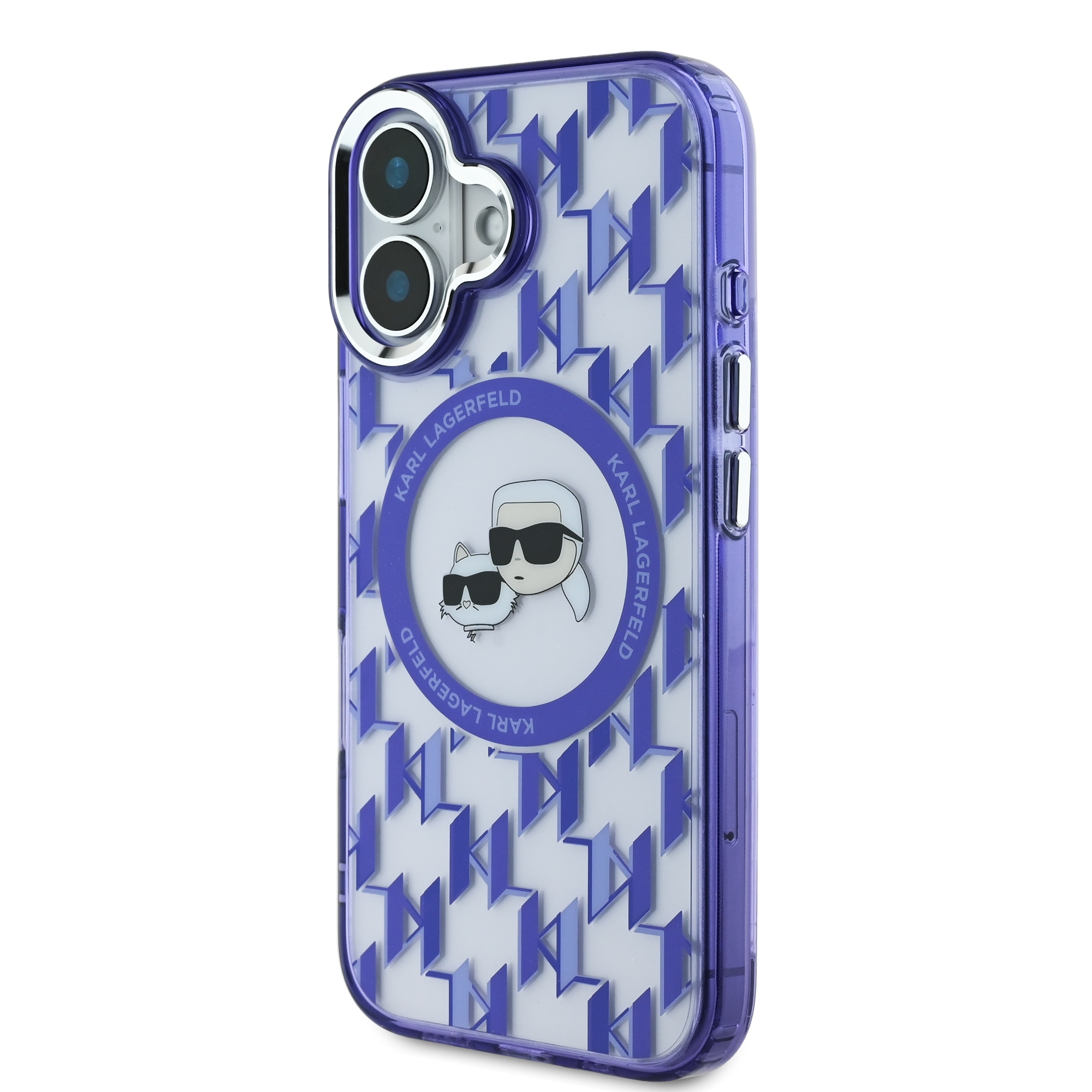 Husa de protectie Karl Lagerfeld IML Monogram K&CH Heads MagSafe pentru iPhone 16, Mov