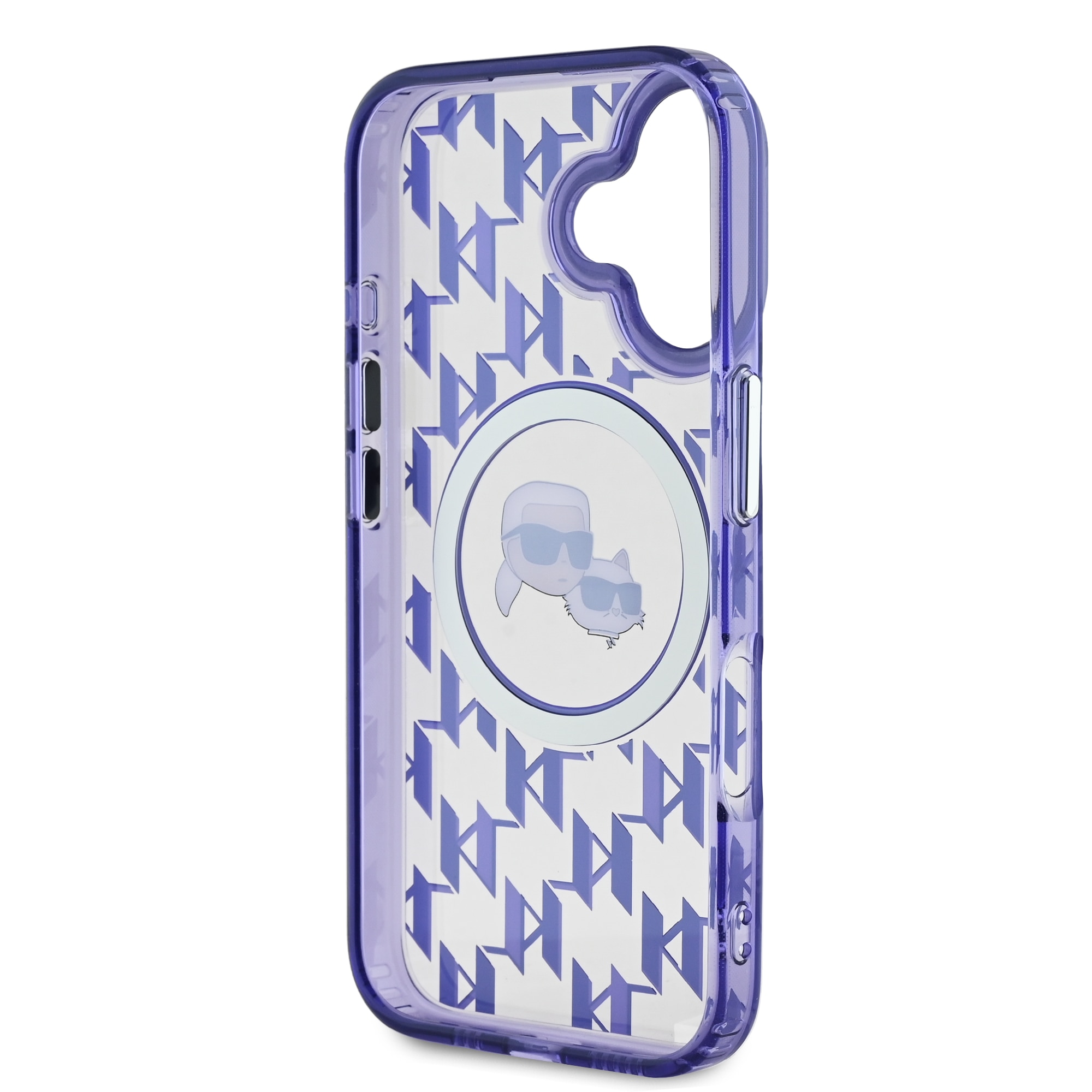 Husa de protectie Karl Lagerfeld IML Monogram K&CH Heads MagSafe pentru iPhone 16, Mov