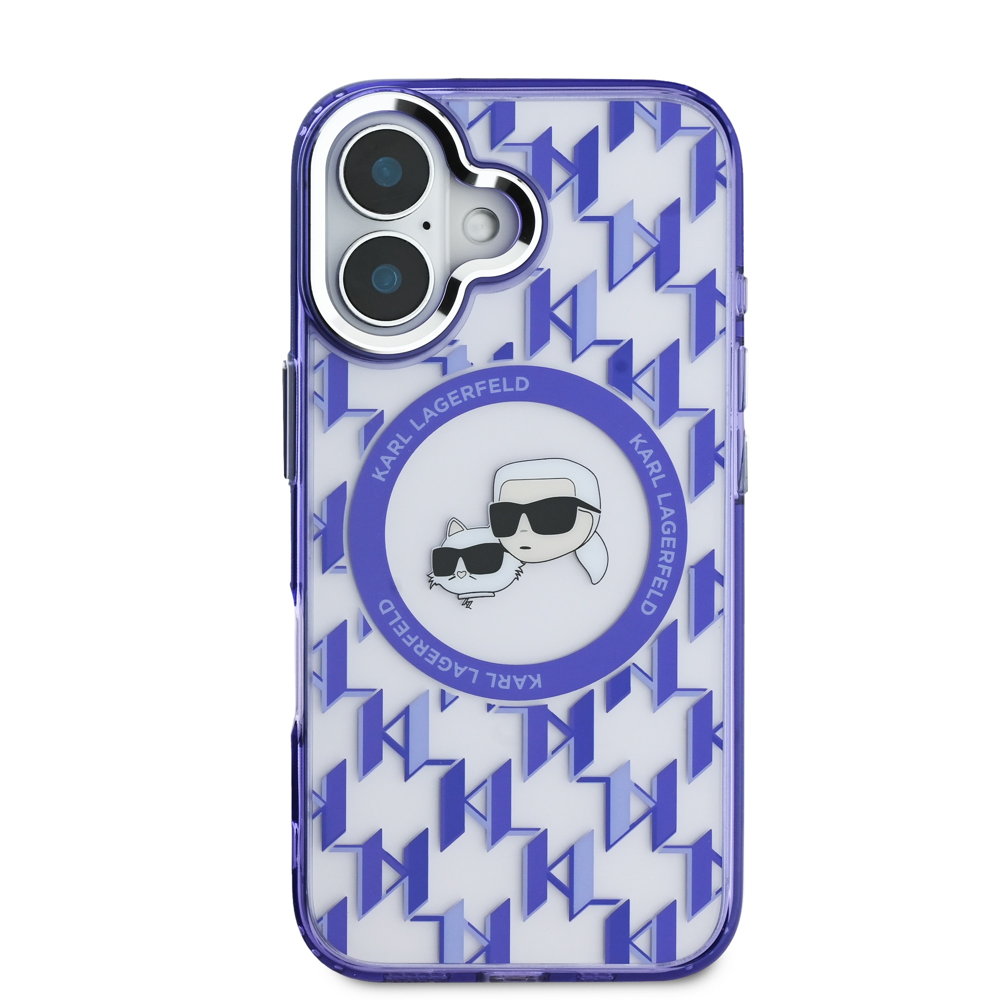 Husa de protectie Karl Lagerfeld IML Monogram K&CH Heads MagSafe pentru iPhone 16, Mov
