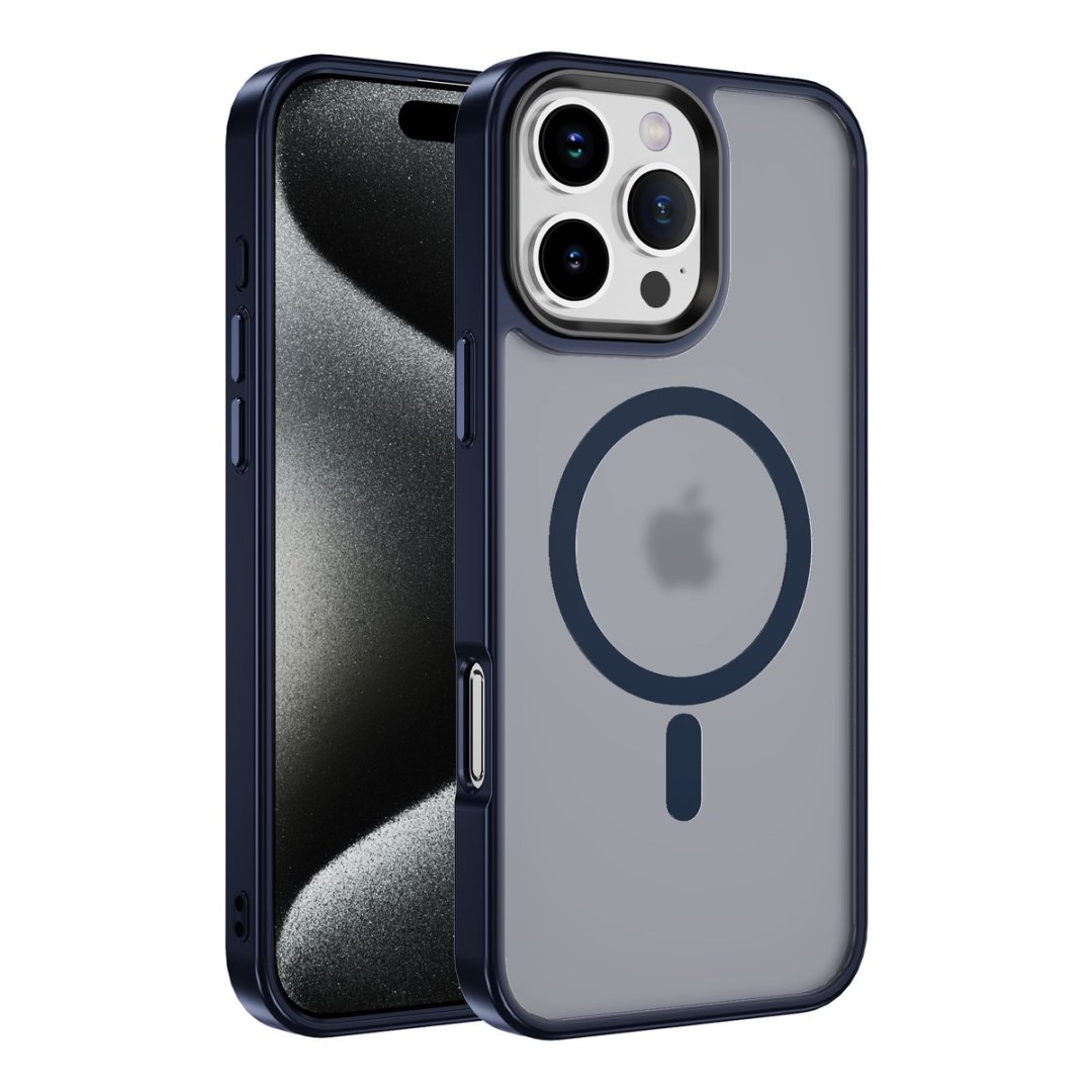 Husa pentru iPhone 16 Pro Max, Husa de Protectie, AIM TO POWER, Compatibila cu telefon Apple, MagSafe - Albastru