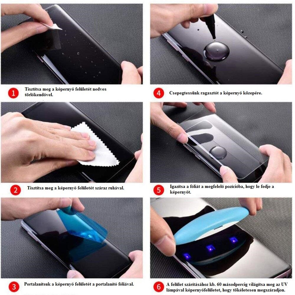 Sticla de protectie UV lichida Mocolo, 3D, 0.3mm, 9h + lampa UV, transparenta, compatibila cu: Xiaomi Redmi Note 14 Pro 5G / Poco X7