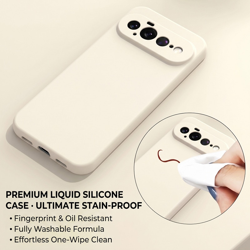 Husa pentru Google Pixel 11 PRO OEMG® Silicon case, protectie militara, interior din microfibra-BEJ
