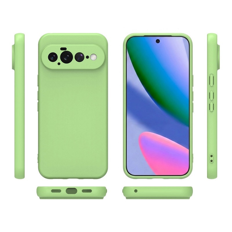 Husa pentru Google Pixel 11 PRO OEMG® Silicon case, protectie militara, interior din microfibra-Verde Pastel