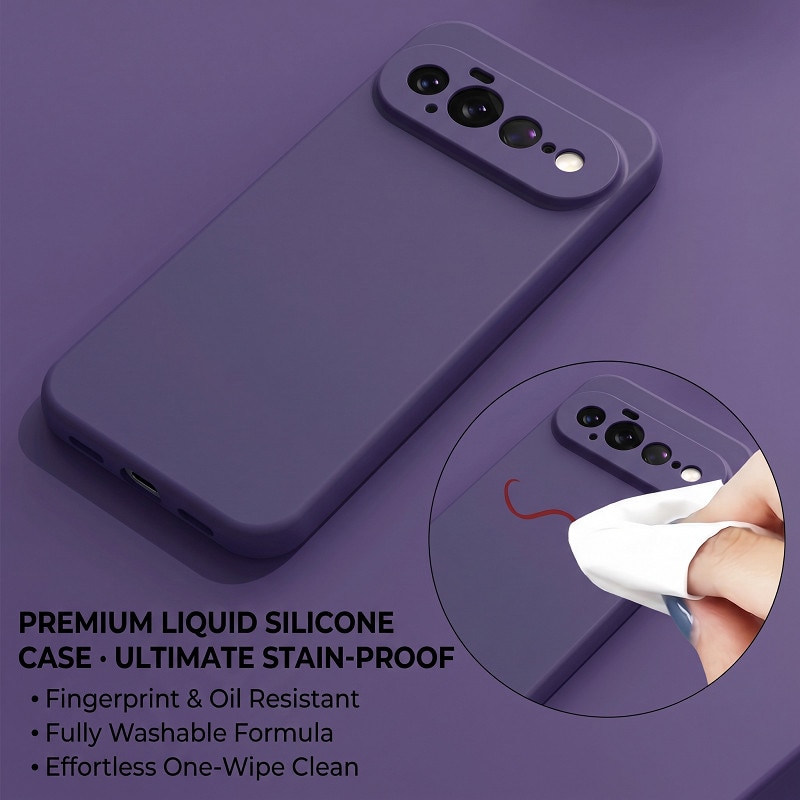 Husa pentru Google Pixel 11 PRO XL OEMG® Silicon case, protectie militara, interior din microfibra-Violet inchis