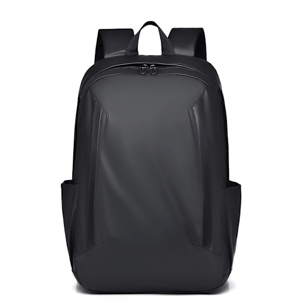 Rucsac laptop/ghiozdan din poliester, cu capacitate mare, bretele respirabile, model Basics, Negru, 47x31 cm
