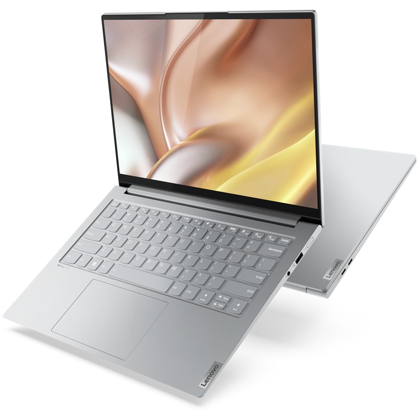 Laptop ultraportabil Lenovo Yoga Slim 7 14ARH7 cu procesor AMD Ryzen™ 9 6900HS Creator Edition pana la 4.90 GHz, 14", 2.8K, IPS, 16GB, 1TB SSD, AMD Radeon 680M Graphics, No OS, Cloud Grey, 3y on-site Premium Care