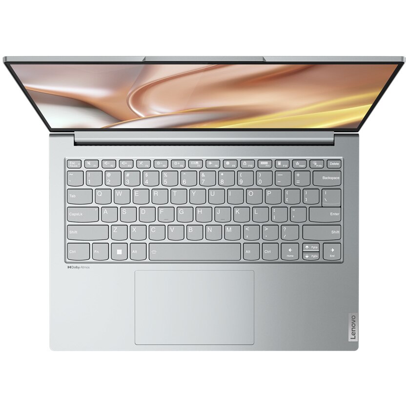 Laptop ultraportabil Lenovo Yoga Slim 7 14ARH7 cu procesor AMD Ryzen™ 9 6900HS Creator Edition pana la 4.90 GHz, 14", 2.8K, IPS, 16GB, 1TB SSD, AMD Radeon 680M Graphics, No OS, Cloud Grey, 3y on-site Premium Care