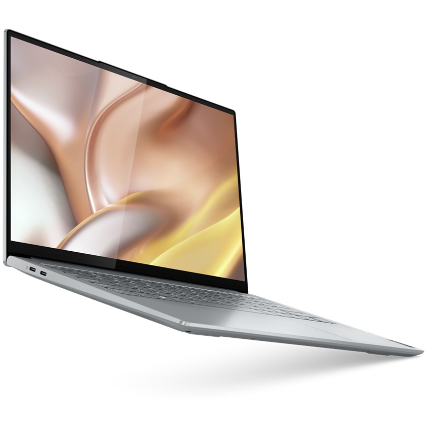 Laptop ultraportabil Lenovo Yoga Slim 7 14ARH7 cu procesor AMD Ryzen™ 9 6900HS Creator Edition pana la 4.90 GHz, 14", 2.8K, IPS, 16GB, 1TB SSD, AMD Radeon 680M Graphics, No OS, Cloud Grey, 3y on-site Premium Care
