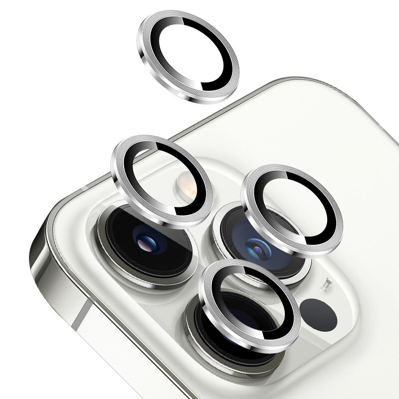 Set folii protectie camera, Mohave, Compatibil cu iPhone 14 Pro Max, Silver