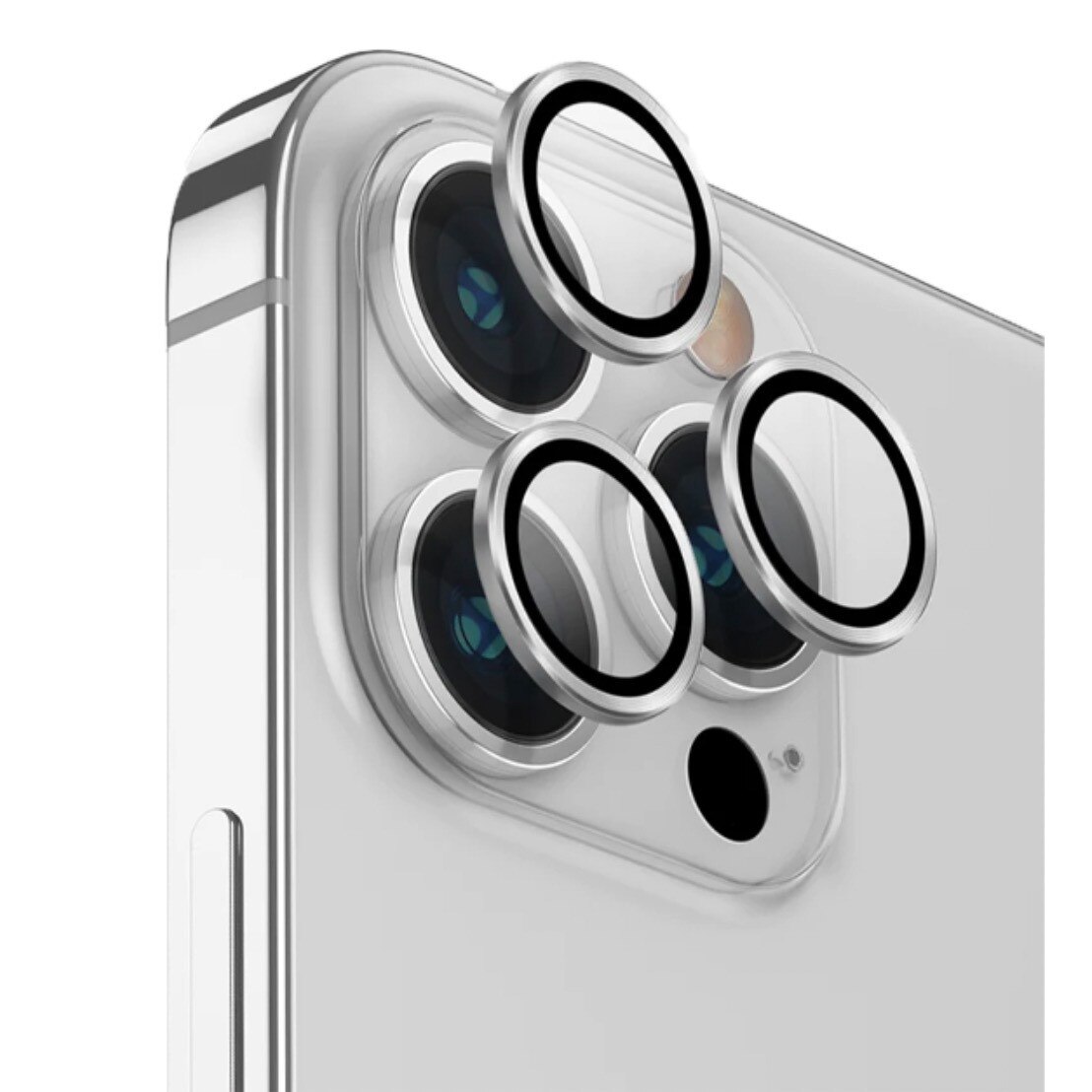Set folii protectie camera, Mohave, Compatibil cu iPhone 14 Pro Max, Silver